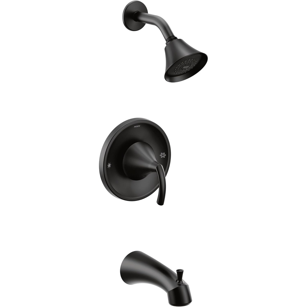 image:imageMoen T2743EPBN Glyde PosiTemp TubShower Faucet Brushed NickelMatte Black