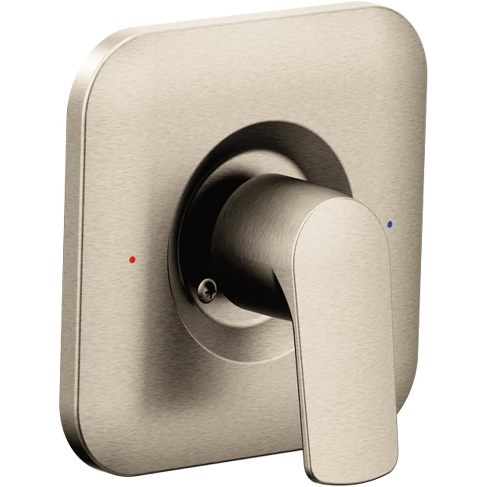 image:imageMoen T2811BL Rizon PosiTemp Pressure Balancing Modern Shower Trim Kit Valve Required Matte BlackBrushed Nickel
