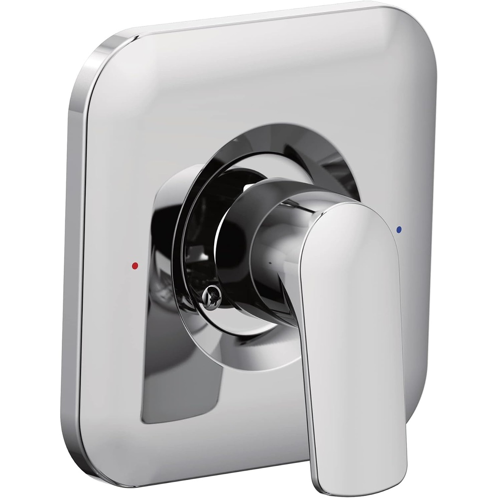 image:imageMoen T2811BL Rizon PosiTemp Pressure Balancing Modern Shower Trim Kit Valve Required Matte BlackChrome