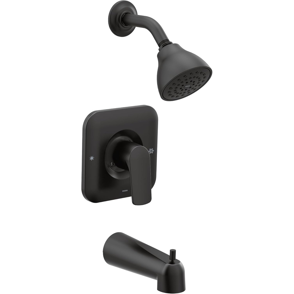 image:imageMoen T2813EPBL Rizon PosiTemp EcoPerformance Tub and Shower Trim Valve Required Matte Black