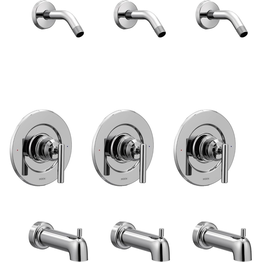 image:imageMoen T2903NH Gibson PosiTemp OneHandle TubShower without Showerhead Valve Required ChromePack of 3
