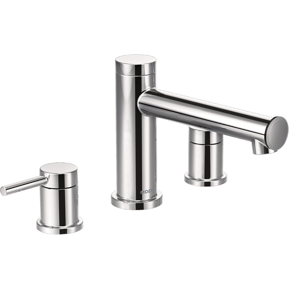 image:imageMoen T393 Align 2Handle Deck Mount Modern Roman Tub Faucet Trim Kit Valve Required ChromeChrome