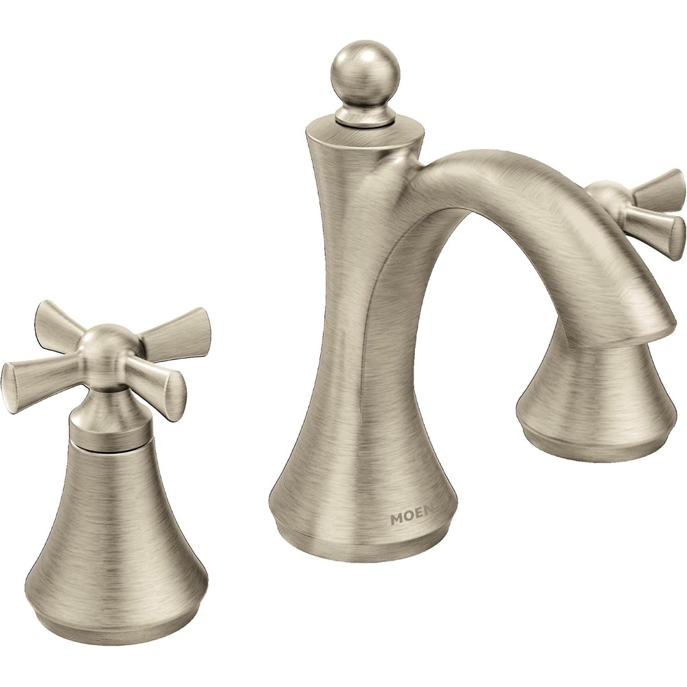 image:imageMoen T4524BN Wynford TwoHandle High Arc Bathroom Faucet Brushed Nickel