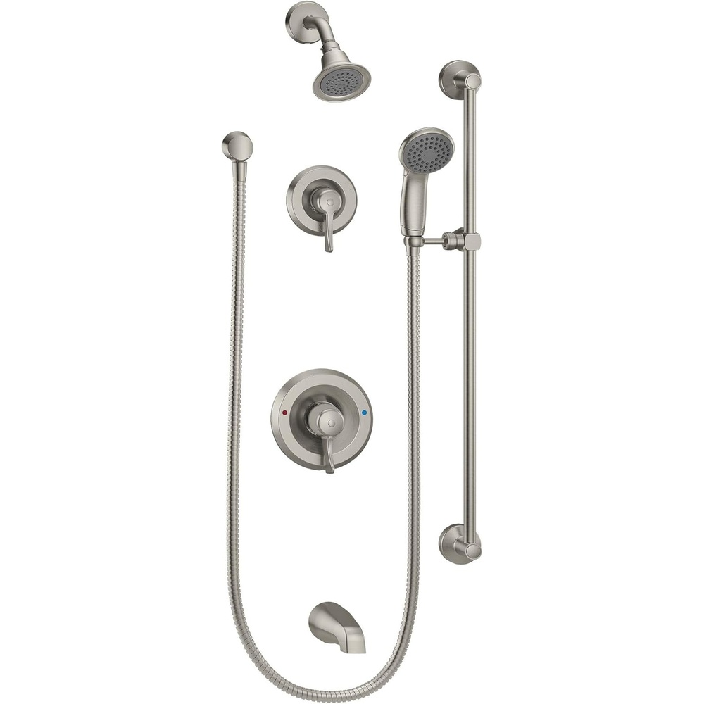 image:imageMoen T8343EP15 Commercial MDura PosiTemp TubShower Trim Valve Required 15gpm ChromeClassic Brushed Nickel