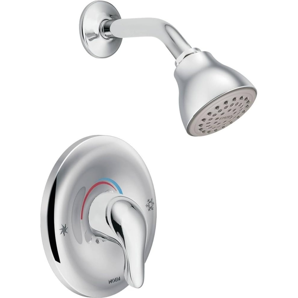 image:imageMoen TL181 Chateau Single Handle PosiTemp Pressure Balanced Valve Trim with Metal Lever Handle Chrome