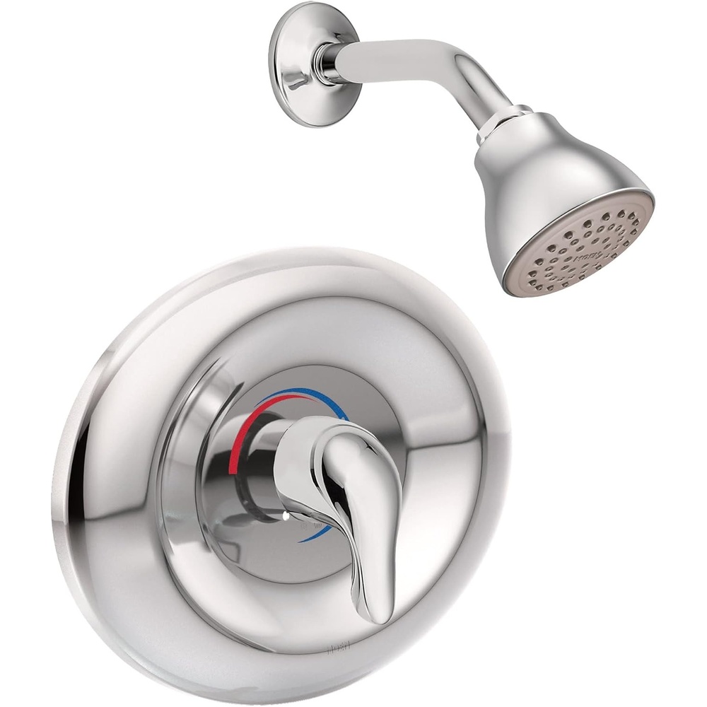 image:imageMoen TL2369EP Chateau SingleHandle PosiTemp EcoPerformance Tub and Shower Trim Kit Valve Required Chrome Showerhead Lever Handle and Tub Spout IncludedChrome