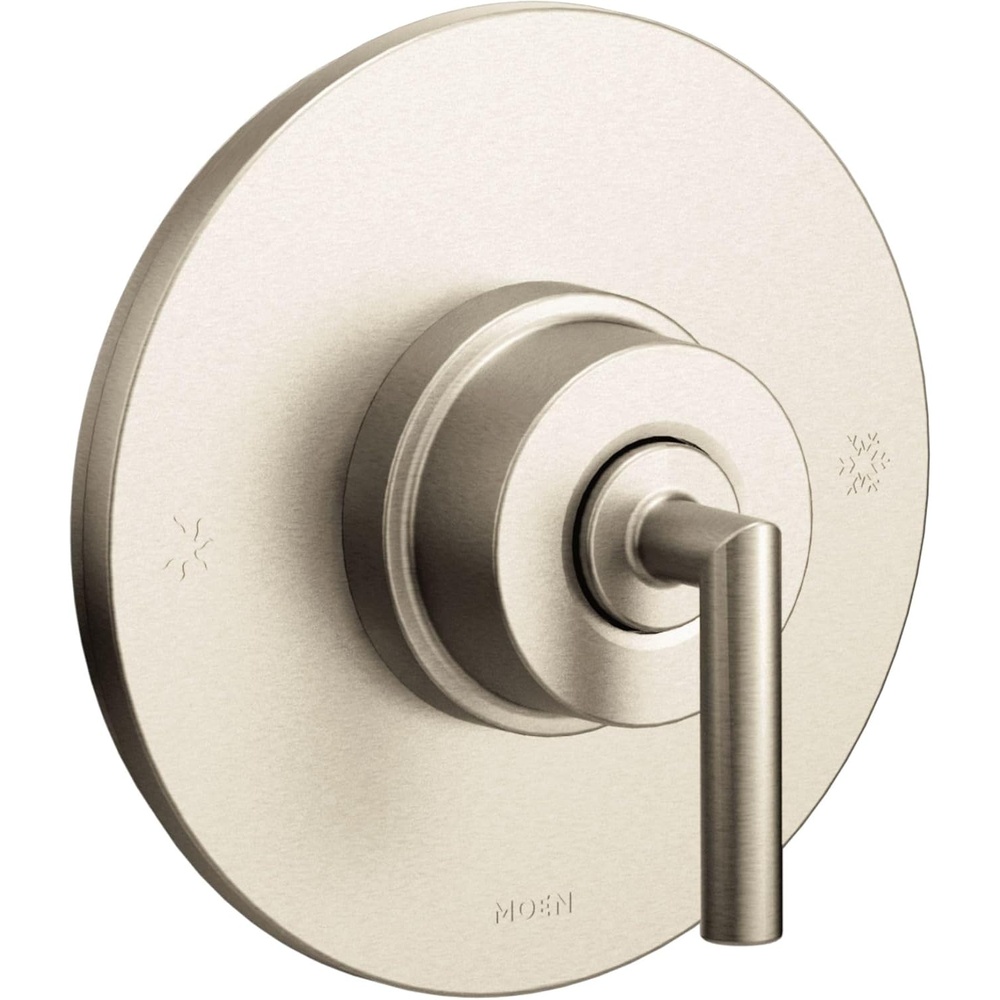 image:imageMoen TS22001BN Arris PosiTemp Pressure Balancing Modern Tub and Shower Valve Trim Kit Valve Required Brushed NickelBrushed Nickel