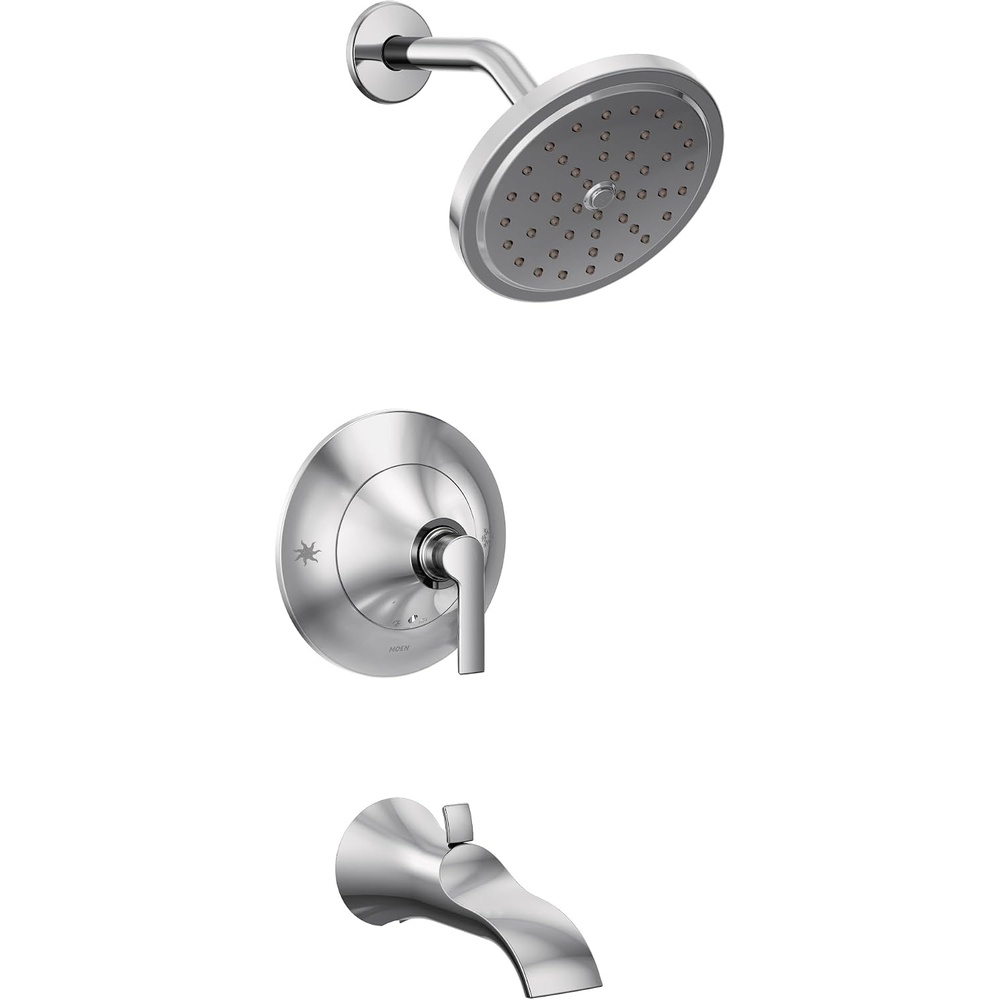 image:imageMoen TS2203BN Doux PosiTemp Pressure Balancing Tub and Shower Trim Kit Valve Required Brushed NickelChrome