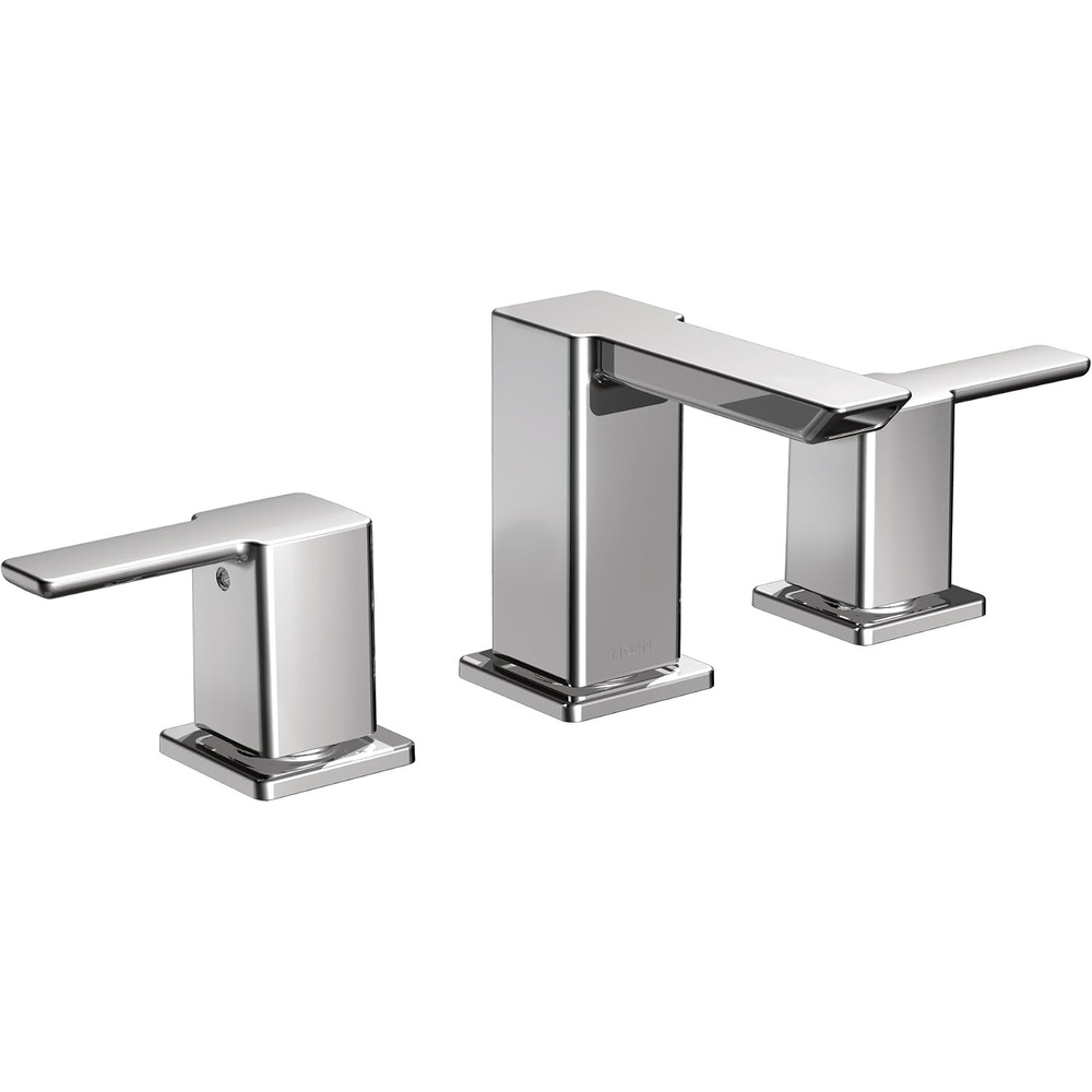 image:imageMoen TS6720BN 90 Degree TwoHandle 8 in Widespread Bathroom Faucet Trim Kit Valve Required Brushed NickelChrome