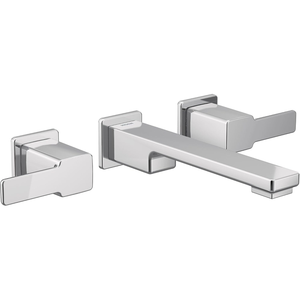 image:imageMoen TS6731 90 Degree TwoHandle Wall Mount Bathroom Faucet Trim Valve Required Chrome