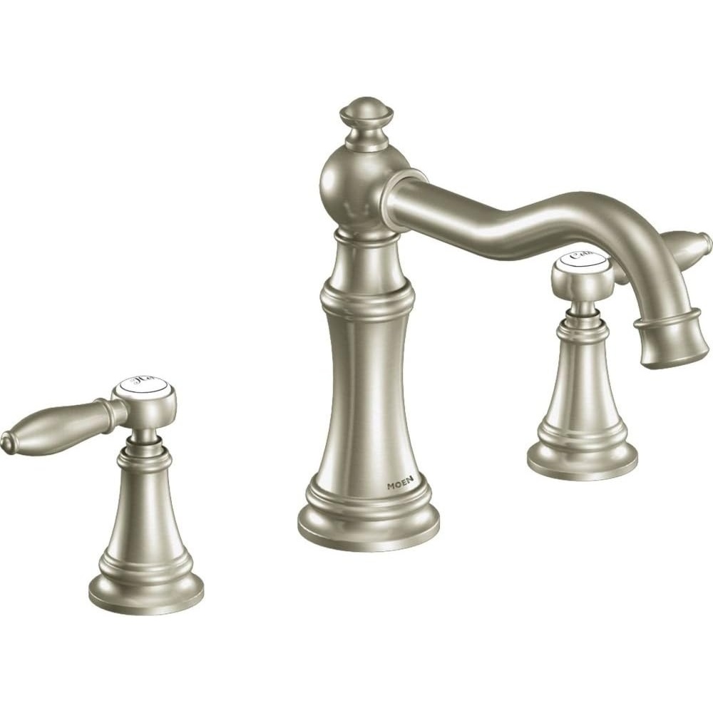 image:imageMoen Ts22103Bn Weymouth TwoHandle High Arc Roman Tub Faucet Brushed NickelBrushed Nickel