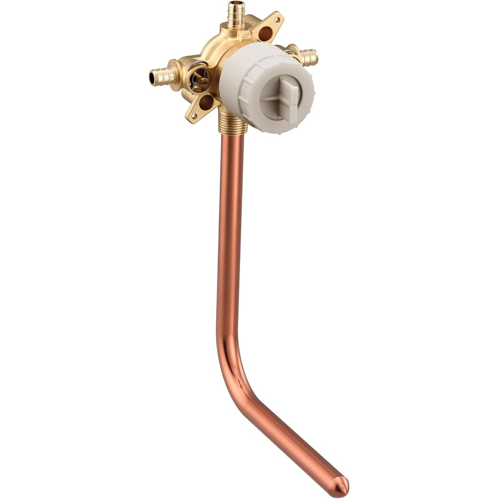 image:imageMoen U140XSPF MCORE 3Series 4 Port Tub and Shower PreFabricated Mixing Valve with Crimp Ring PEX Connections and Stops