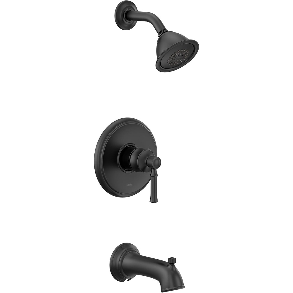 image:imageMoen UT2183EPORB Dartmoor MCORE 2Series 1Handle Tub and Shower Trim Kit Valve Required Oil Rubbed BronzeMatte Black