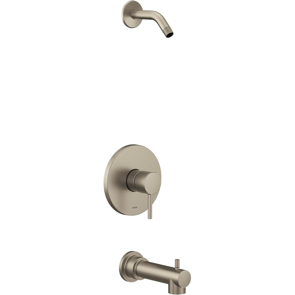 image:imageMoen UT2193NHBG Align MCORE 3Series 1Handle Tub and Shower Trim Kit Valve Required Brushed GoldBrushed Nickel