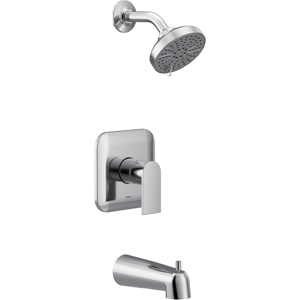image:imageMoen UT2473EP Genta LX MCORE 2Series 1Handle Tub and Shower Trim Kit Valve Required ChromeChrome