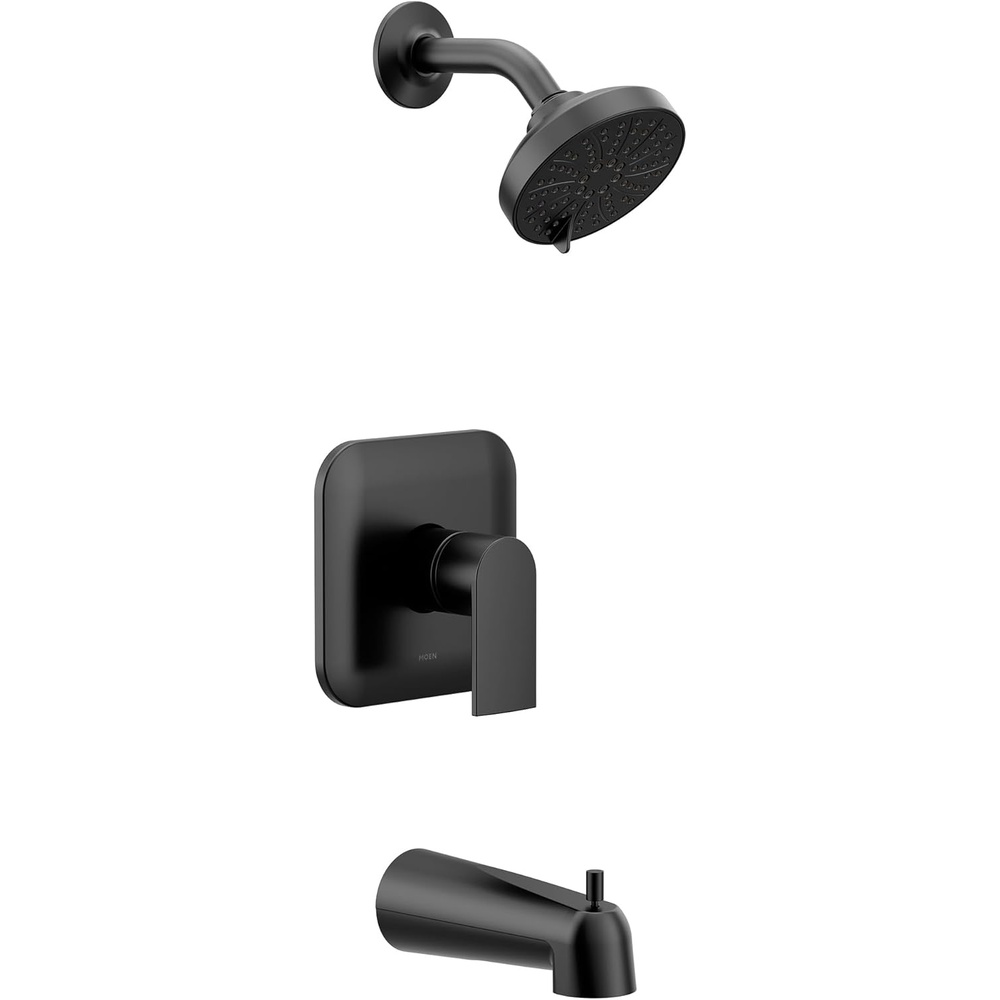 image:imageMoen UT2473EP Genta LX MCORE 2Series 1Handle Tub and Shower Trim Kit Valve Required ChromeMatte Black