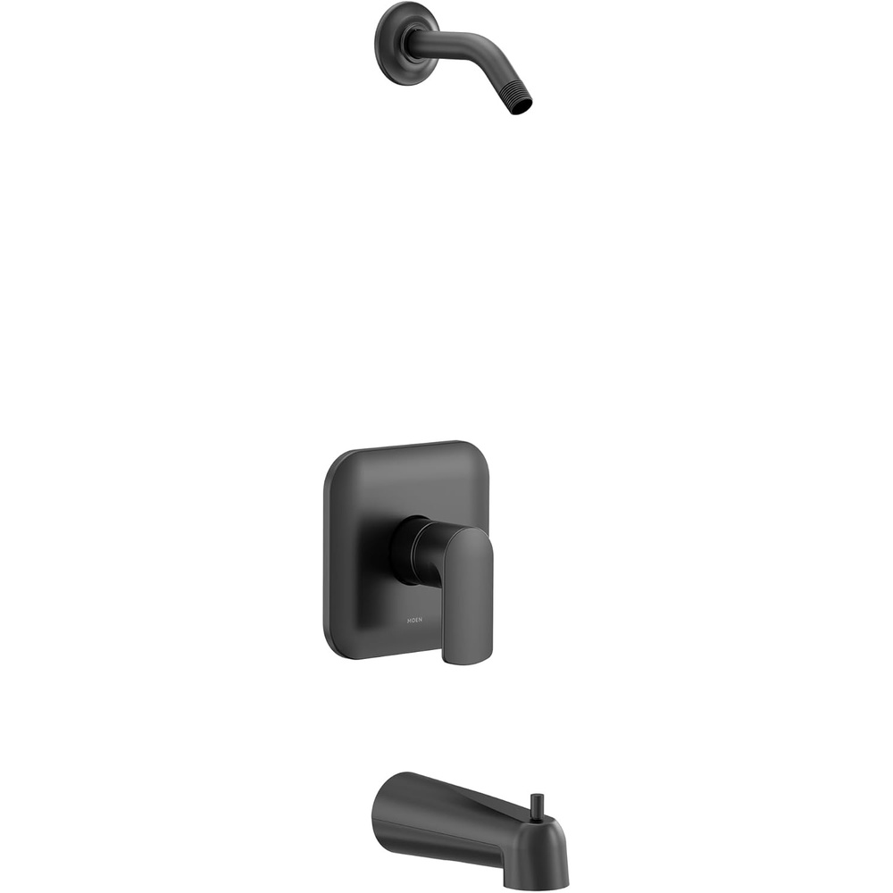 image:imageMoen UT2813NHBL Rizon MCORE 2Series 1Handle Tub and Shower Trim Kit Valve Required Matte BlackMatte Black