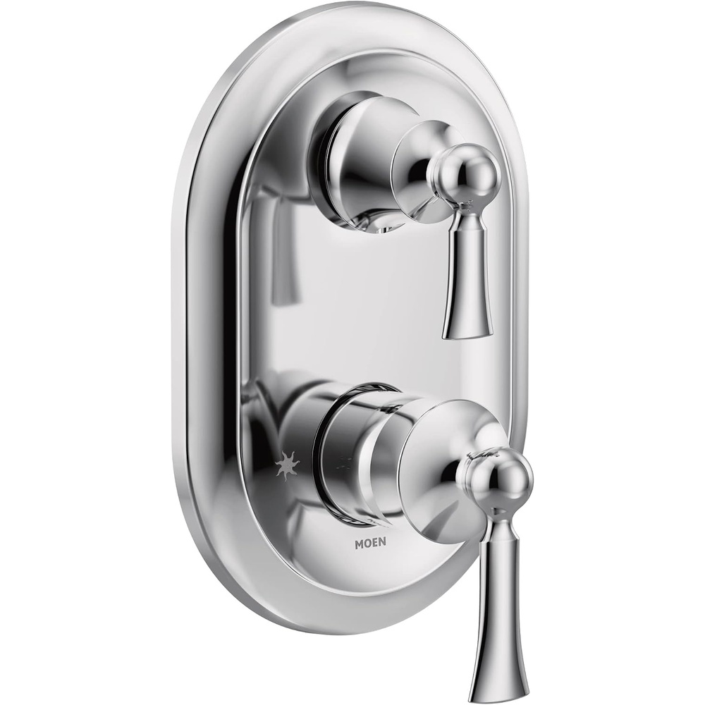 image:imageMoen UT5500 Wynford MCORE 3Series 2Handle Shower Trim with Integrated Transfer Valve Valve Required ChromeChrome