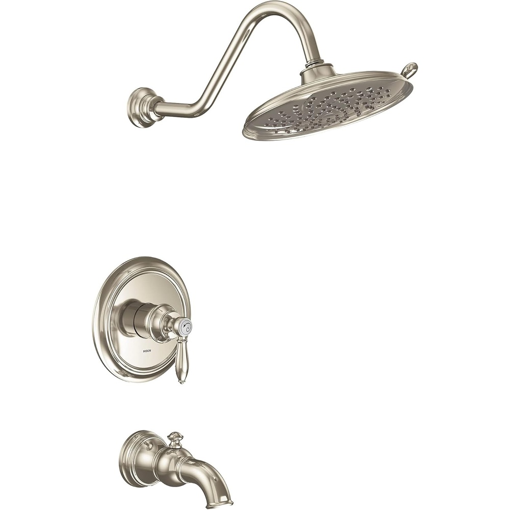 image:imageMoen UTS232104EPNL Weymouth MCORE 2Series 1Handle Tub and Shower Trim Kit Valve Required Polished NickelPolished Nickel