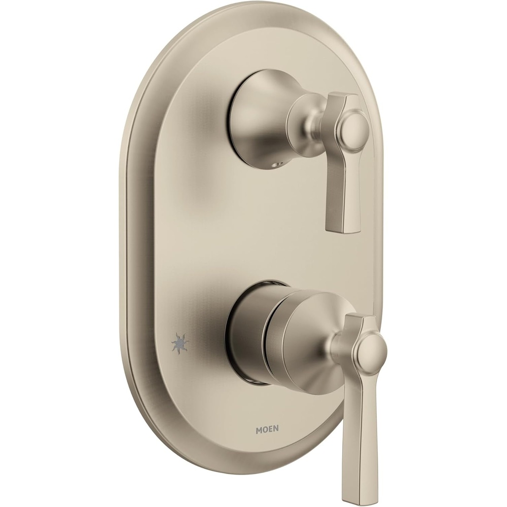 image:imageMoen UTS2411BN Flara MCORE 3Series 2Handle Shower Trim with Integrated Transfer Valve Valve Required Brushed NickelBrushed Nickel