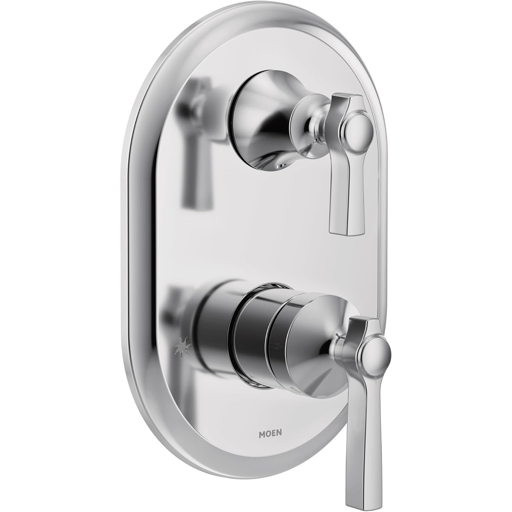 image:imageMoen UTS2411BN Flara MCORE 3Series 2Handle Shower Trim with Integrated Transfer Valve Valve Required Brushed NickelChrome
