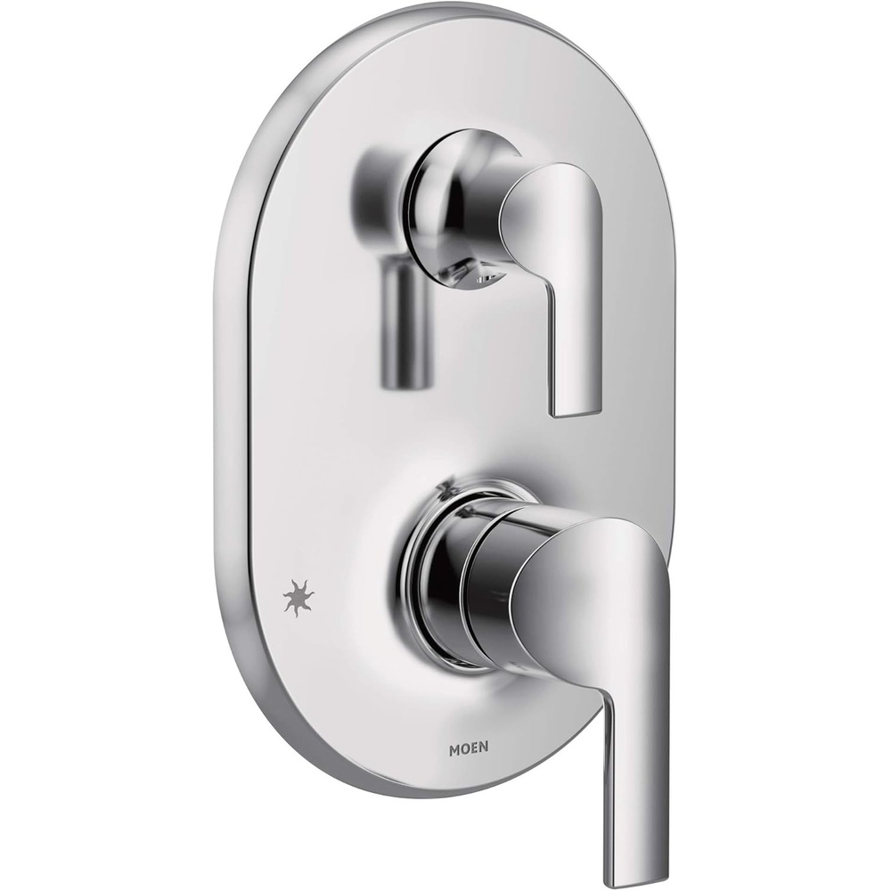 image:imageMoen UTS2611BL Doux MCORE 3Series 2Handle Shower Trim with Integrated Transfer Valve Valve Required Matte BlackChrome