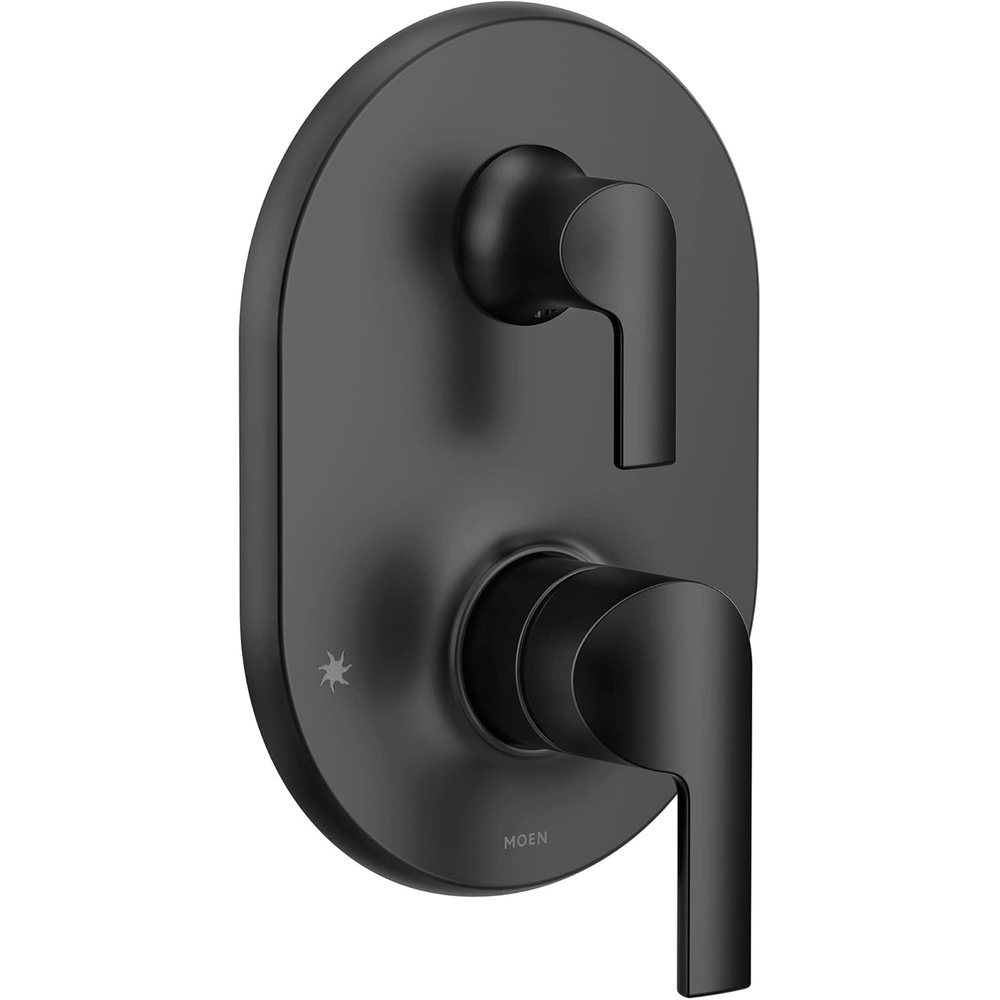 image:imageMoen UTS2611BL Doux MCORE 3Series 2Handle Shower Trim with Integrated Transfer Valve Valve Required Matte BlackMatte Black
