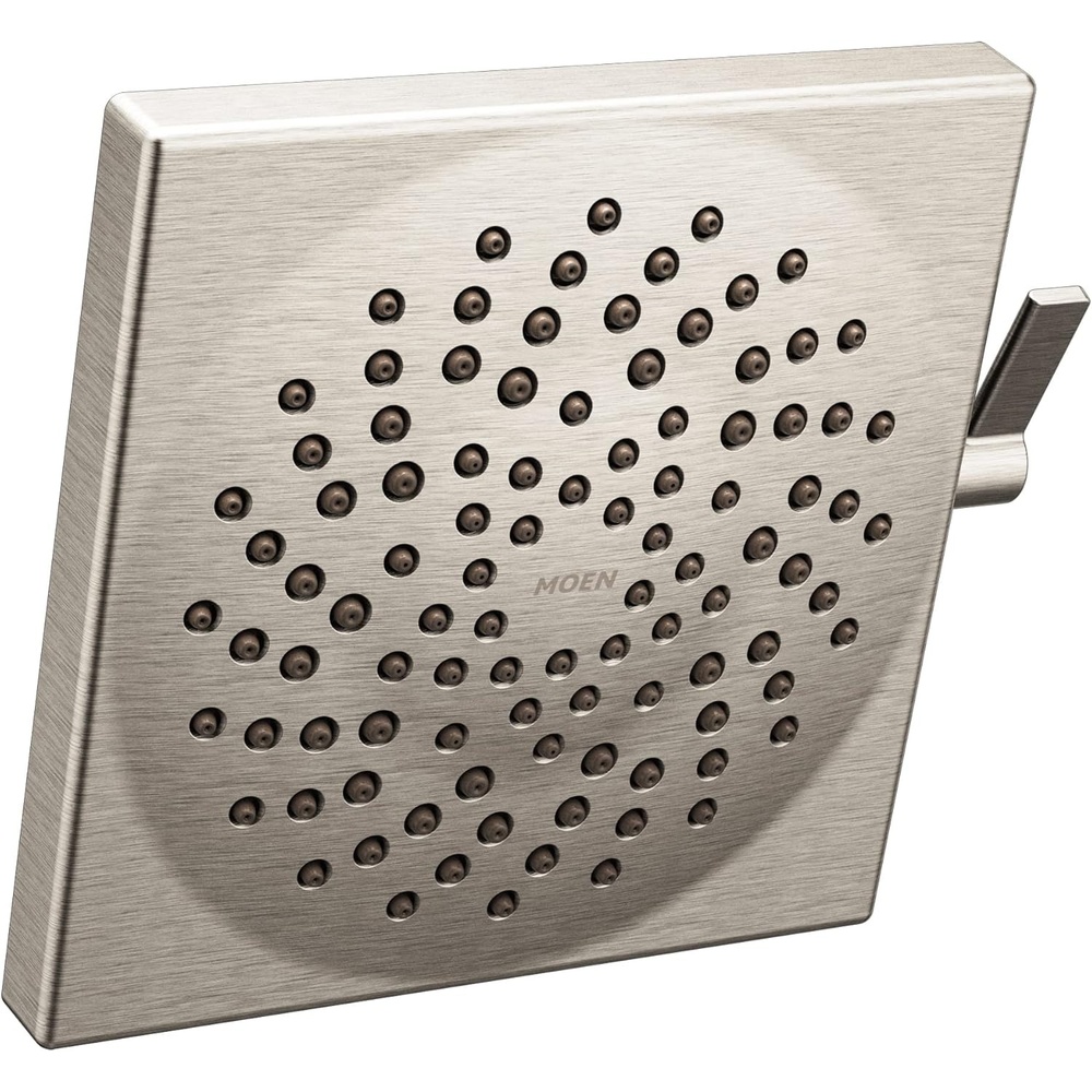 image:imageMoen Velocity Brushed Nickel TwoFunction 85Inch Diameter Spray Rainshower Showerhead S6345BN