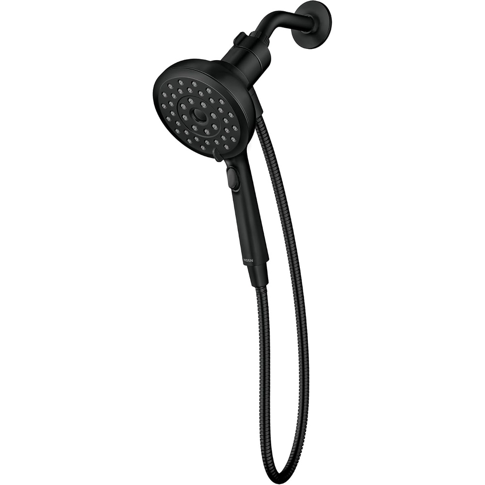 image:imageMoen Verso EcoPerformance Handshower Detachable Round Shower Head with Magnetix Docking System 60 Hose Spot Resist Brushed Nickel 220H2EPSRNMatte Black