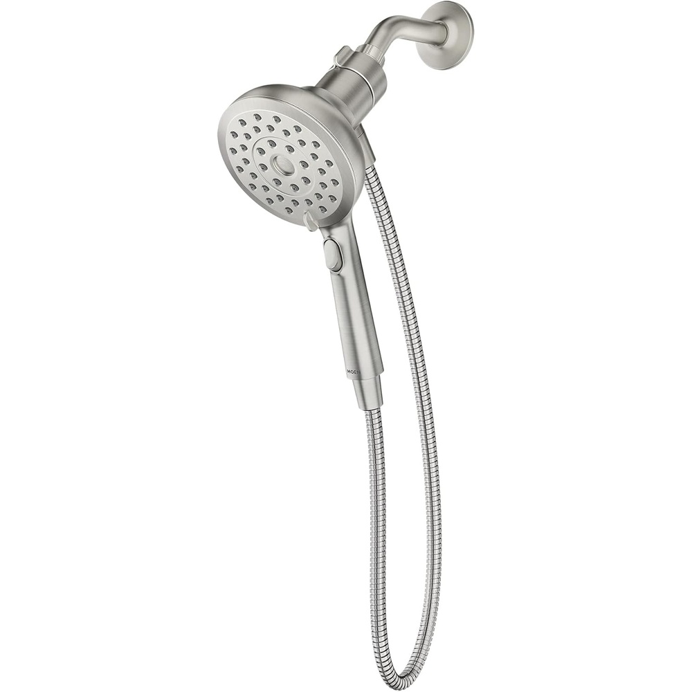 image:imageMoen Verso EcoPerformance Handshower Detachable Round Shower Head with Magnetix Docking System 60 Hose Spot Resist Brushed Nickel 220H2EPSRNSpot Resist Nickel