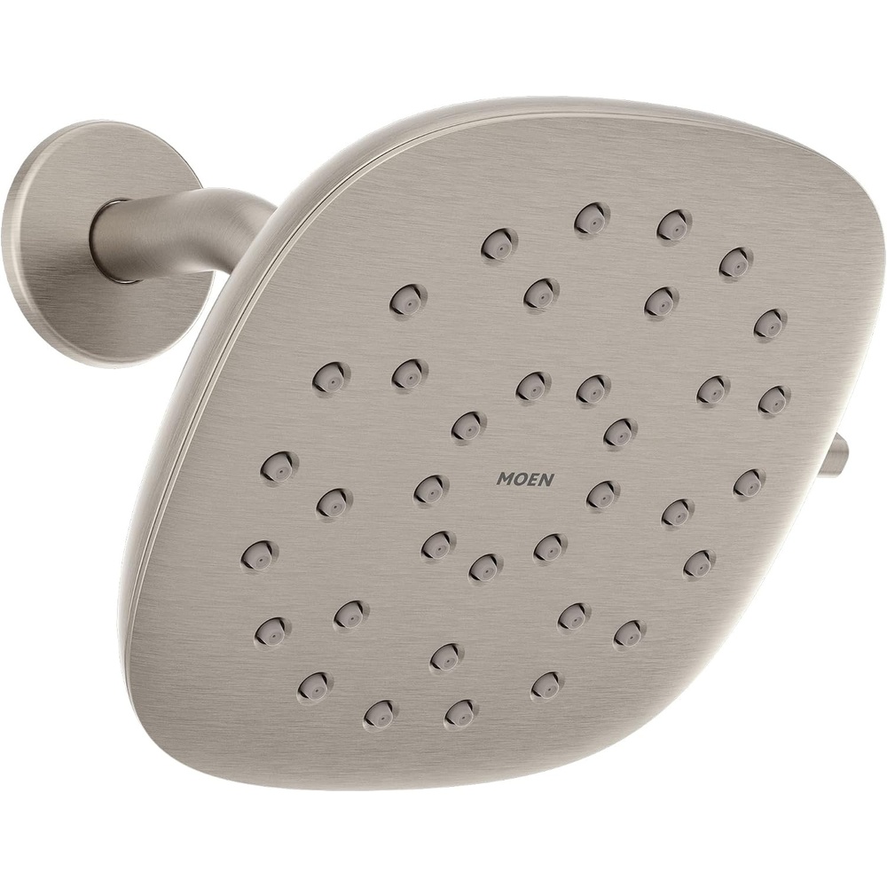 image:imageMoen Verso EcoPerformance Infiniti Dial Square Rain Shower Head 6Inch Diameter Spray Head Matte Black 220R4EPBLSpot Resist Nickel