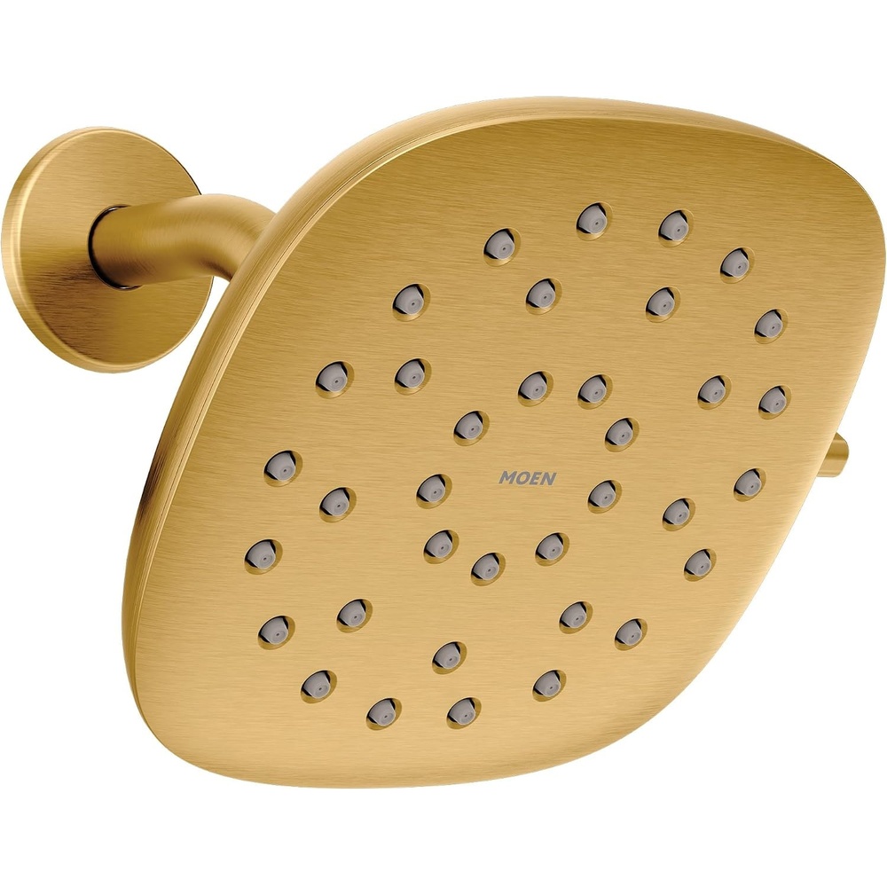 image:imageMoen Verso EcoPerformance Infiniti Dial Square Rain Shower Head 7Inch Diameter Spray Head Chrome 220R5EPBrushed Gold