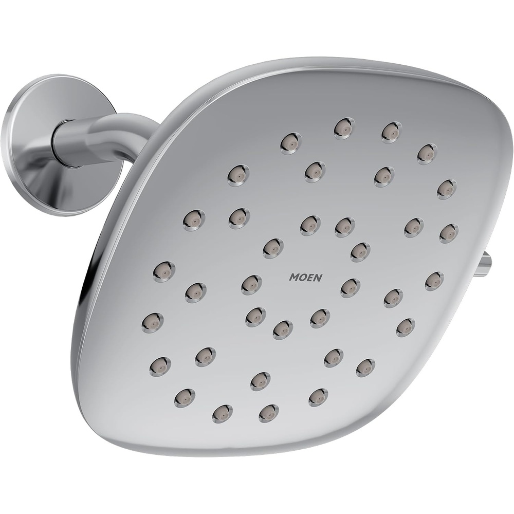 image:imageMoen Verso EcoPerformance Infiniti Dial Square Rain Shower Head 7Inch Diameter Spray Head Chrome 220R5EPChrome