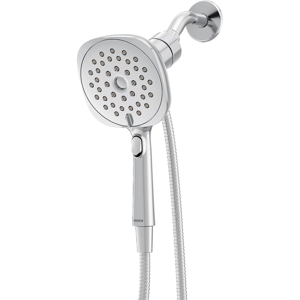 image:imageMoen Verso Infiniti Dial Square Handheld Shower 5Inch Diameter Spray Head Brushed Gold 220H5BGChrome