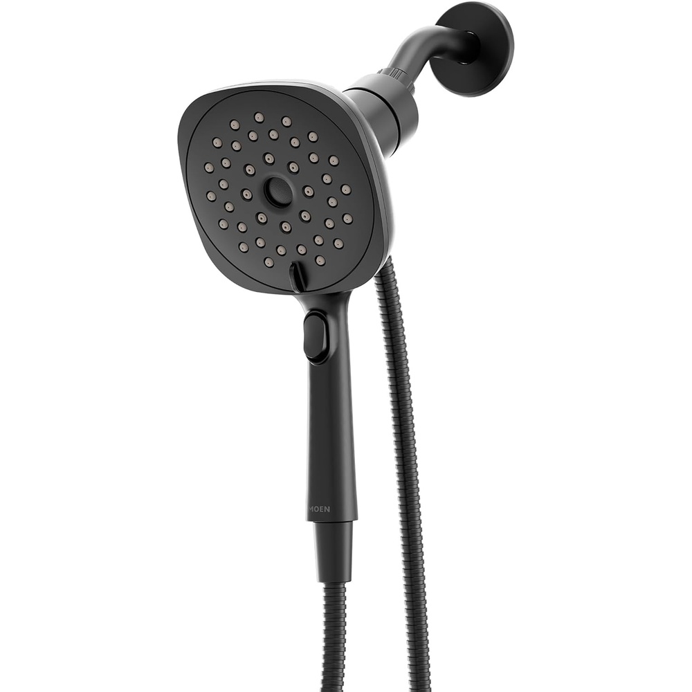 image:imageMoen Verso Infiniti Dial Square Handheld Shower 5Inch Diameter Spray Head Brushed Gold 220H5BGMatte Black