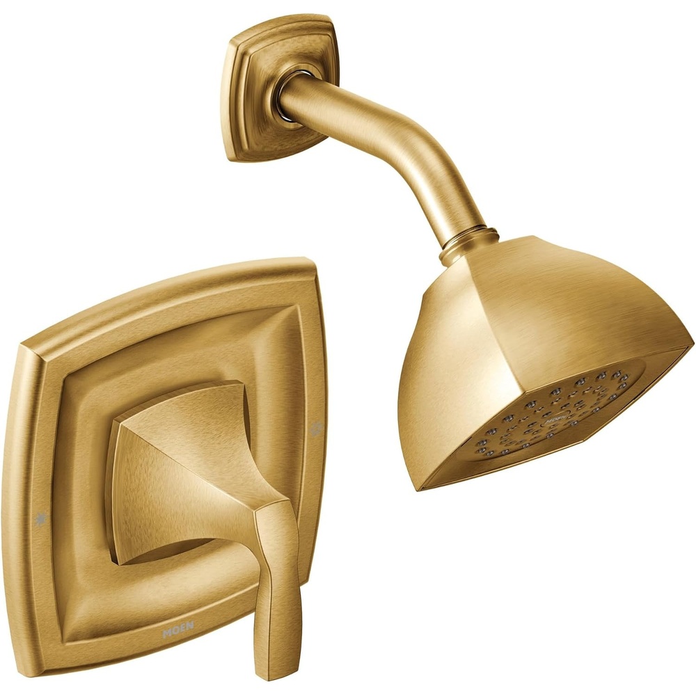 image:imageMoen Voss Brushed Gold PosiTemp Pressure Balancing EcoPerformance Shower Trim Kit Valve Required T2692EPBG