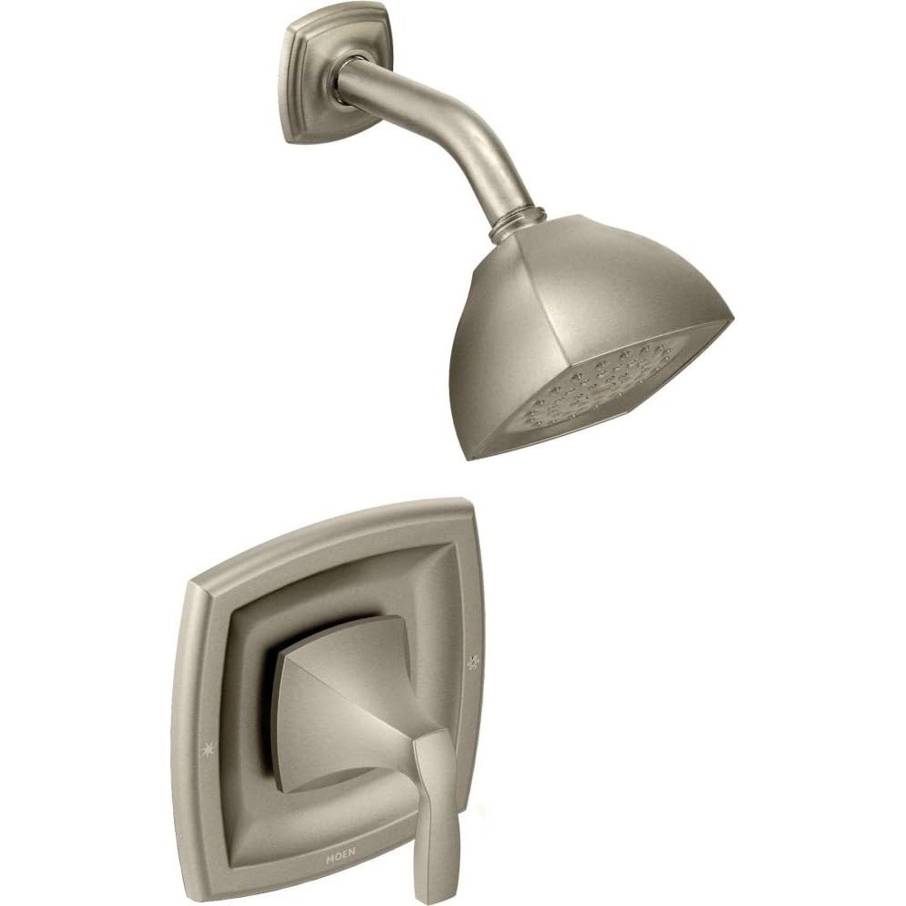 image:imageMoen Voss Brushed Nickel PosiTemp Pressure Balancing EcoPerformance Shower Trim Kit Valve Required T2692EPBNNickel