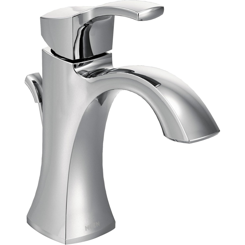 image:imageMoen Voss Chrome OneHandle Single Hole Bathroom Sink Faucet with Optional Deckplate 6903Chrome