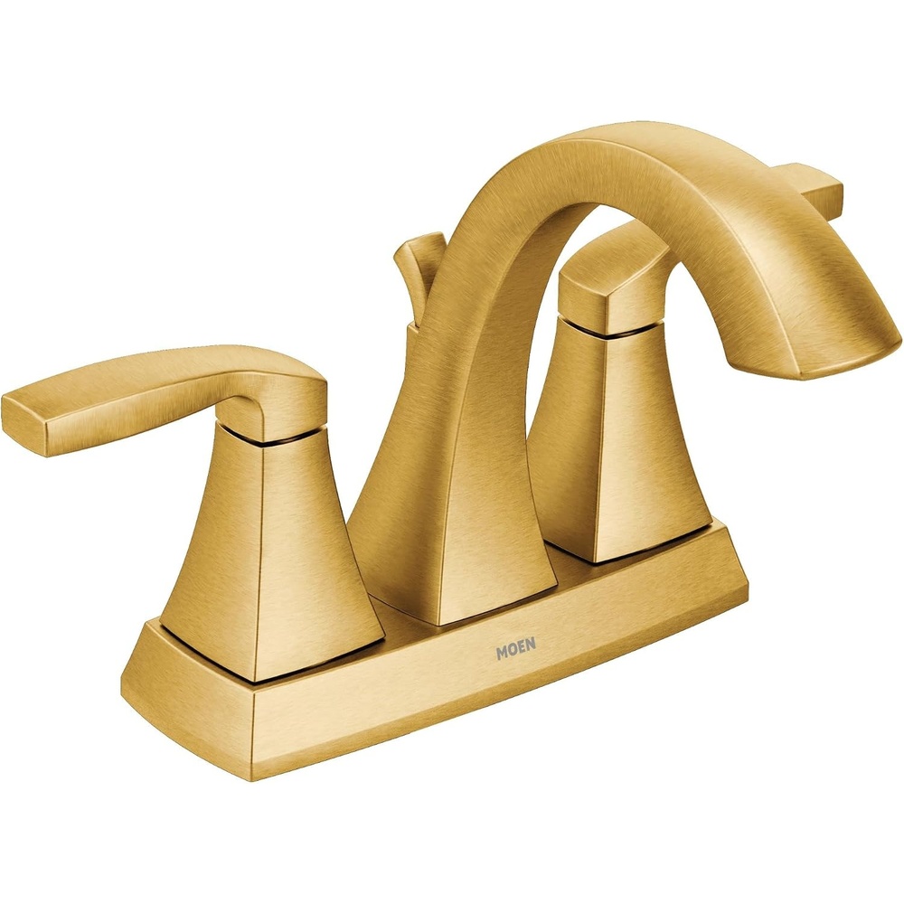image:imageMoen Voss Chrome TwoHandle High Arc Centerset Bathroom Faucet 6901Brushed Gold