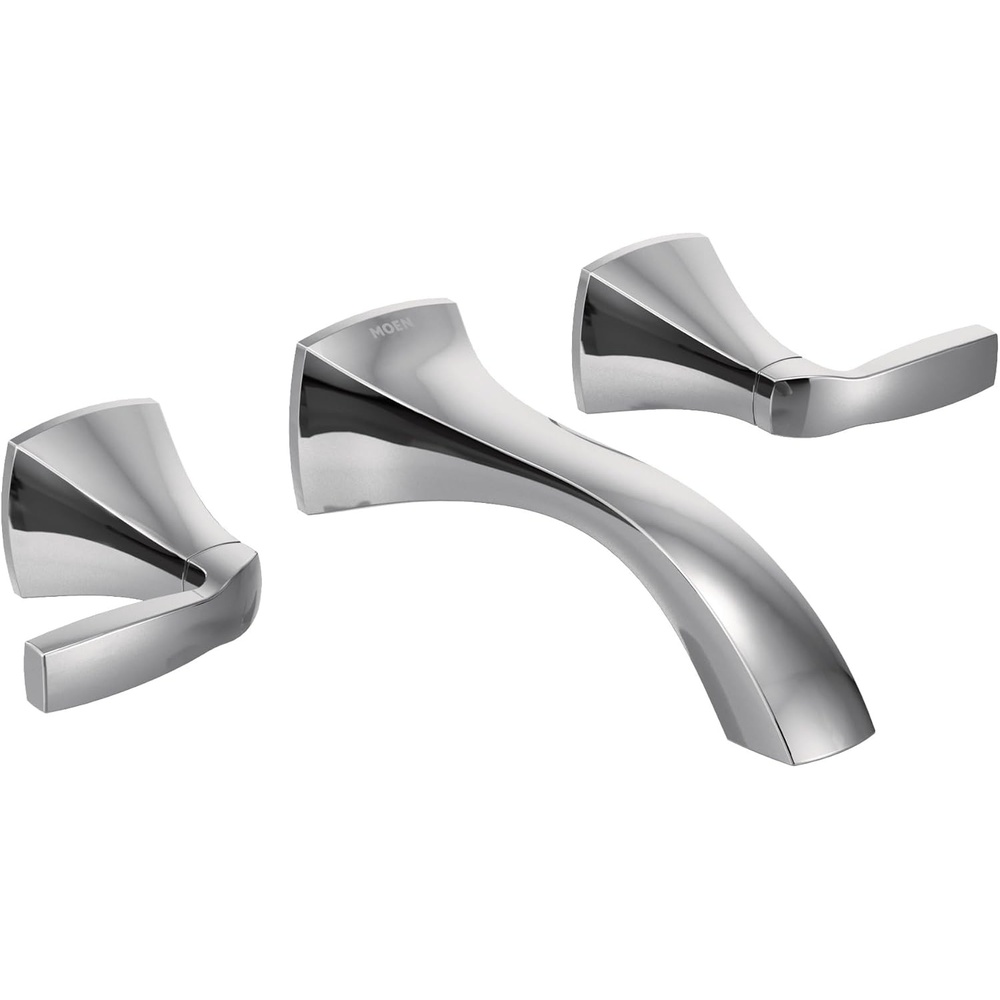 image:imageMoen Voss TwoHandle Wall Mount Bathroom Faucet Trim Kit Valve Required Chrome T6906Chrome
