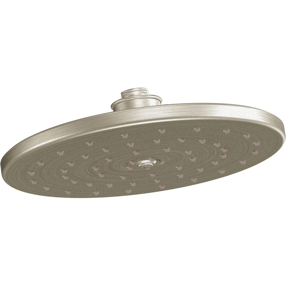 image:imageMoen Waterhill Brushed Nickel 10Inch Wide Single Function Rain Showerhead with Immersion Rainshower Technology S112BNBrushed Nickel