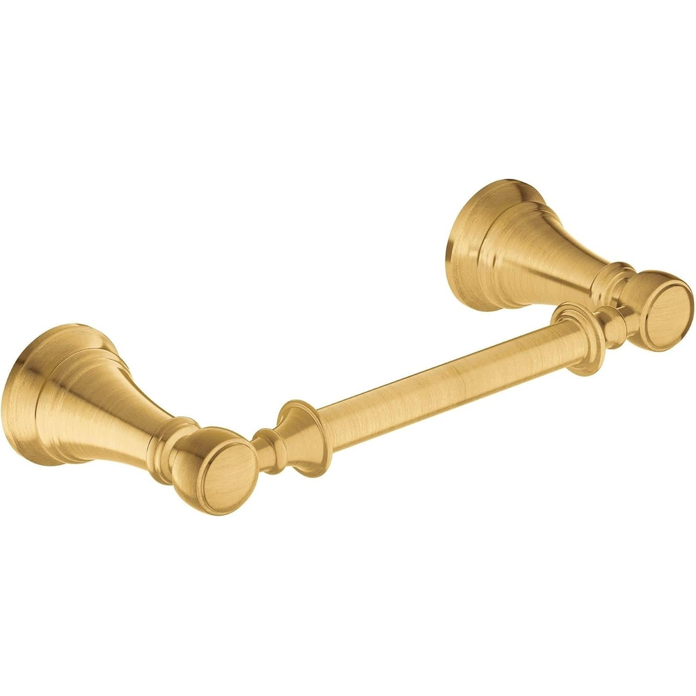 image:imageMoen Weymouth Brushed Gold Pivoting Double Post Toilet Paper Holder YB8408BG