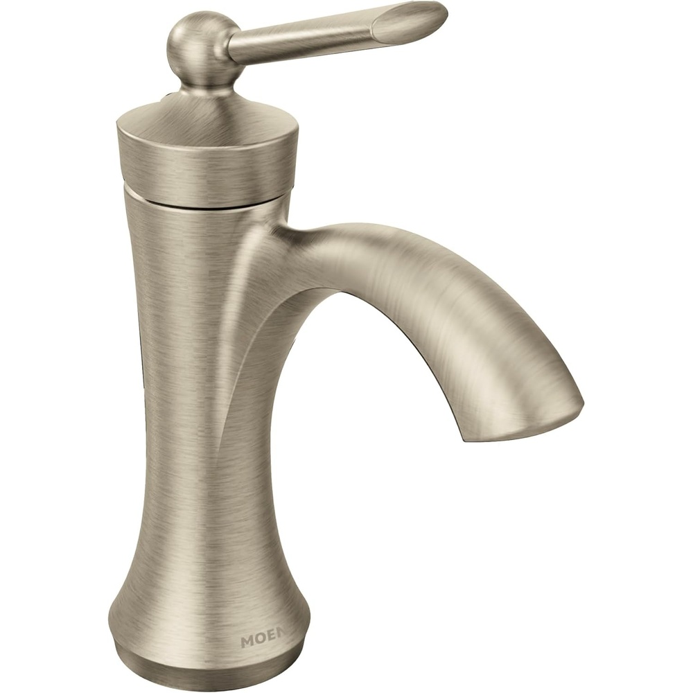 image:imageMoen Wynford Brushed Nickel OneHandle HighArc Bathroom Faucet with Drain Assembly 4500BNBrushed Nickel