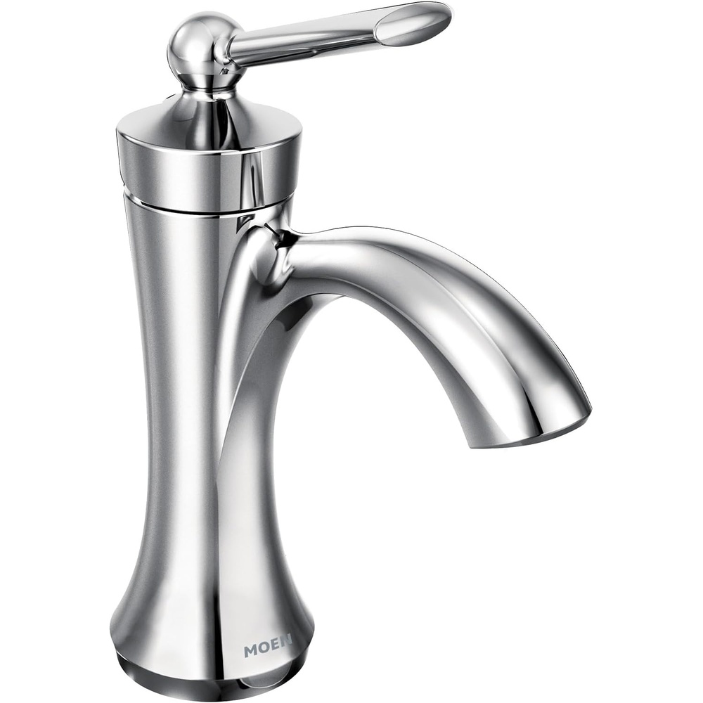 image:imageMoen Wynford Brushed Nickel OneHandle HighArc Bathroom Faucet with Drain Assembly 4500BNChrome