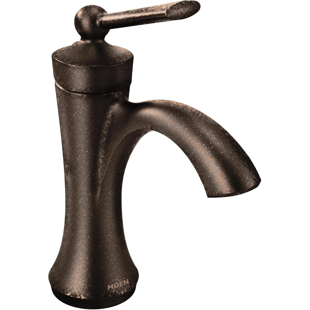 image:imageMoen Wynford Brushed Nickel OneHandle HighArc Bathroom Faucet with Drain Assembly 4500BNOil Rubbed Bronze