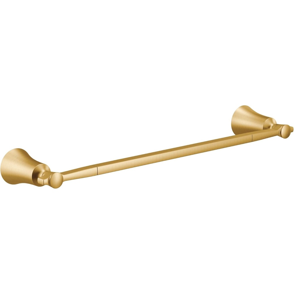 image:imageMoen YB0318CH Flara 18Inch Single Towel Bar ChromeBrushed Gold