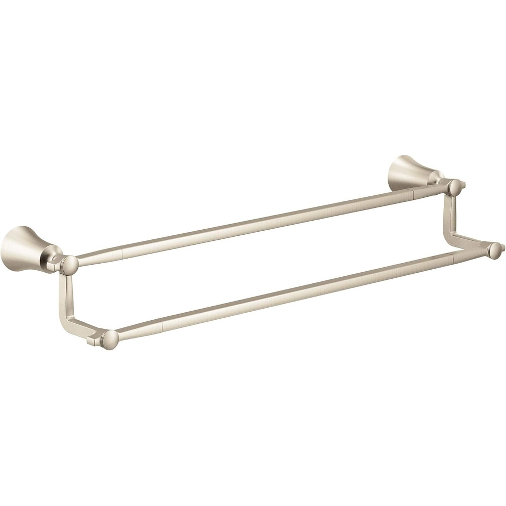 image:imageMoen YB0322CH Flara 24Inch Double Towel Bar ChromeBrushed Nickel