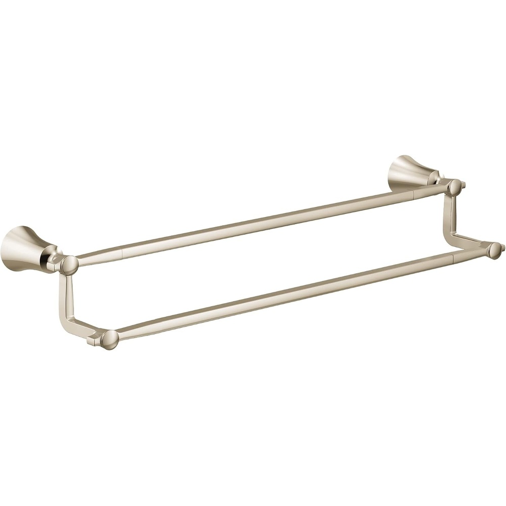 image:imageMoen YB0322CH Flara 24Inch Double Towel Bar ChromePolished Nickel