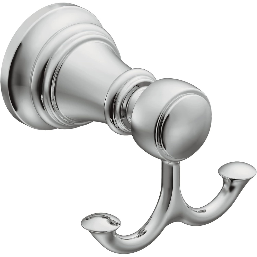 image:imageMoen YB8403BG Weymouth Double Robe Hook Brushed GoldChrome