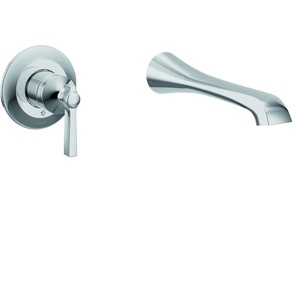 Flara Chrome Single Handle Wall Mount Tub Filler High Flow Tub Faucet with 10″ Spout Reach, WTS921